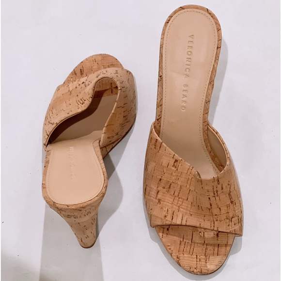 Veronica Beard Women's Dali Wedge Slide Cork Sandals size 8.5 - Picture 6 of 12